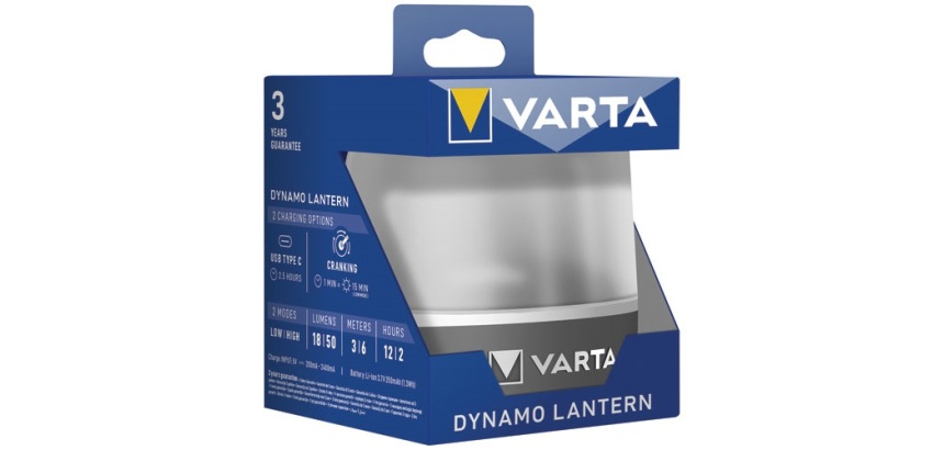 Lampe lanterne - Dynamo L10RH - hybride rechargeable - noir