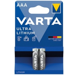 Pile cylindrique - Ultra Lithium - LR03 / AAA - lot de 2