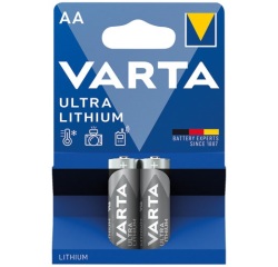Pile cylindrique - Ultra Lithium - LR06 / AA - lot de 2