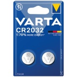 Pile lithium bouton CR2032 blister de 2