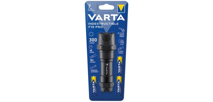 Lampe torche - Indestructible F10 Pro - 3 piles LR03 - noir