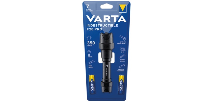 Lampe torche - Indestructible F20 Pro - 2 piles LR06 - noir
