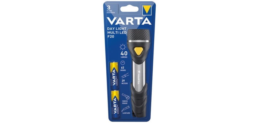 Lampe torche - Day Light Multi LED F20 - 2 piles LR06 - noir/gris