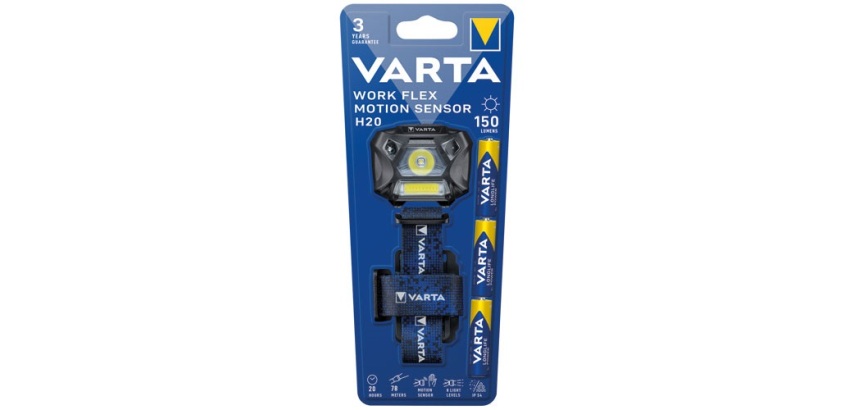 Lampe frontale - Work Flex Motion Sensor H20 - 3 piles LR03 - noir/bleu