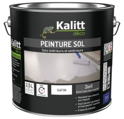 Peinture sol 2 en 1 Satin 2.5 L - Blanc Pur