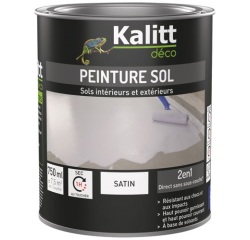 Peinture sol 2 en 1 Satin 0.75 L - Gris Silex