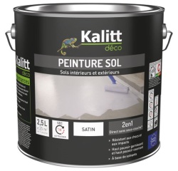 Peinture sol 2 en 1 Satin 2.5 L - Gris Argenté