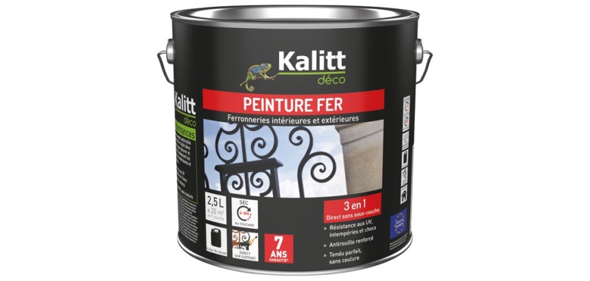 Peinture fer  3-en-1 intérieur et extérieur 2,5 L Brillant - Blanc