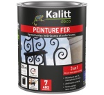 Peinture fer  3 en 1 intérieur et extérieur 0,5 L Brillant - Noir