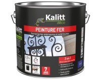 Peinture fer  3 en 1 intérieur et extérieur 2,5 L Brillant - Noir