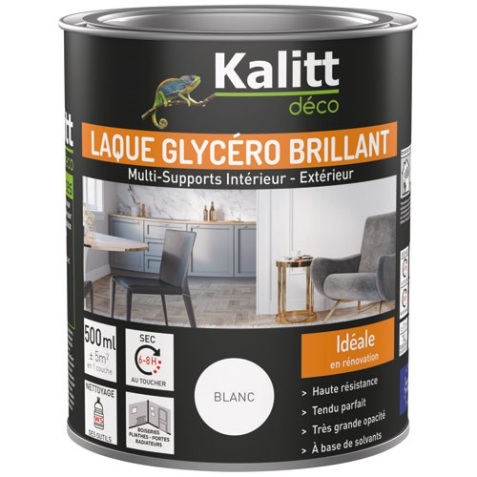 Laque glycéro brillante - multi-supports - intérieur - extérieur - 500 mL -