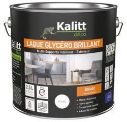 Laque glycéro Brillant Multi-supports 2.5 L - Blanc
