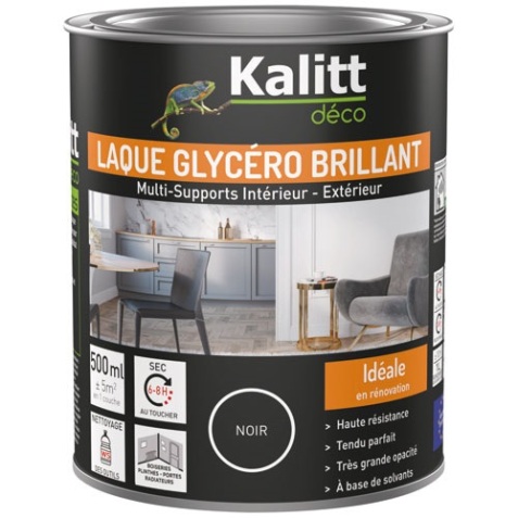 Laque glycéro brillante - multi-supports - intérieur - extérieur - 500 mL -