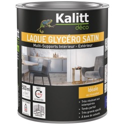 Laque glycéro satin - multi-supports - intérieur - extérieur - 500 mL - gri