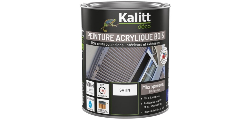 Peinture microporeuse 500 ml Extérieur Bois Satin - Blanc