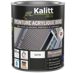 Peinture microporeuse 500 ml Extérieur Bois Satin - Noir