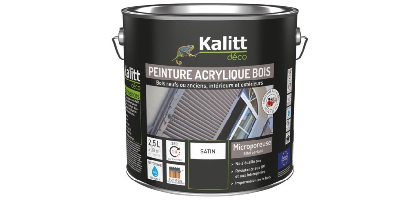 Peinture microporeuse 2,5 L Extérieur Bois Satin - Vert Basque