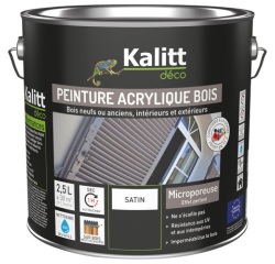 Peinture microporeuse 2,5 L Extérieur Bois Satin - Rouge Basque