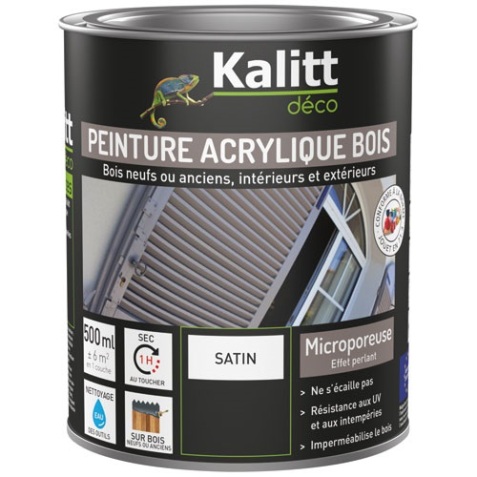 Peinture bois micrporeuse satin - extérieur - 500 mL - rouge cerise