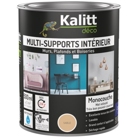 Peinture acrylique mat - multi-supports - 0.5 L - sable