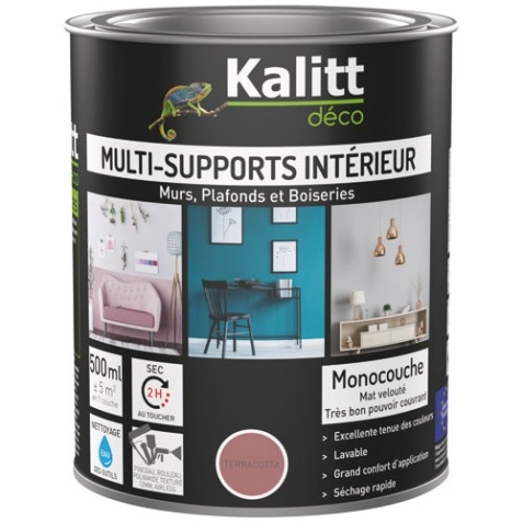 Peinture acrylique mat - multi-supports - 0.5 L - terracotta