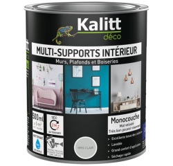 Peinture multi-supports 0,5 L Acrylique Mat - Gris Clair