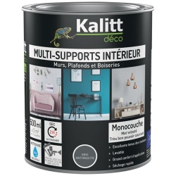 Peinture acrylique mat - multi-supports - 0.5 L - gris anthracite