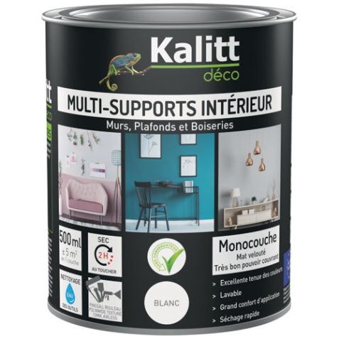 Peinture acrylique mat - multi-supports - 0.5 L - blanc