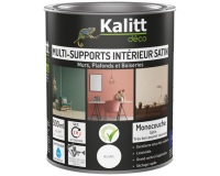 Peinture multi-supports 0,5 L Acrylique Satin - Blanc