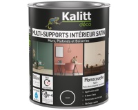Peinture multi-supports 0,5 L Acrylique Satin - Noir