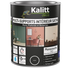 Peinture multi-supports 0,5 L Acrylique Satin - Noir