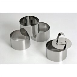 Cercle à mousse avec poussoir Lares - Lot de 4