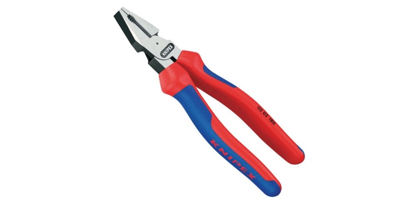 Pince universelle à forte démultiplication - 180 mm  - rouge/bleu