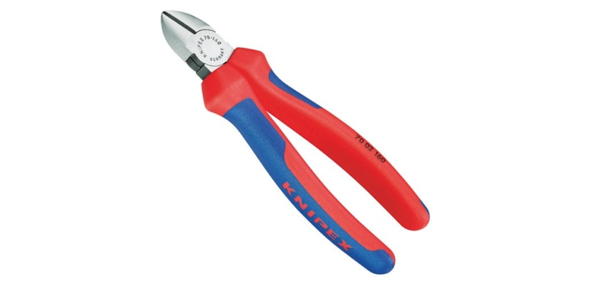 Pince coupante de côté - 160 mm - rouge/bleu