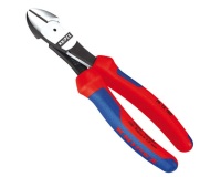 Pince coupante de côté à forte démultiplication - 180 mm - rouge/bleu