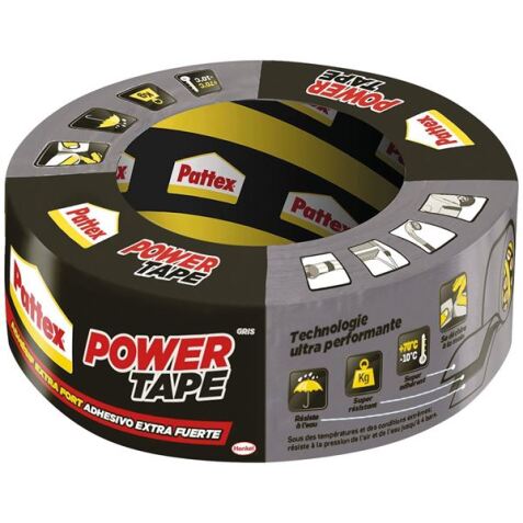 PATTEX Adhésif Réparation Power Tape Gris 50m -50mm