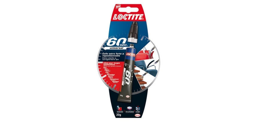 Colle gel extra forte et repositionnable Loctite 60 Secondes Universal - Tube de 20 g