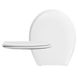 Abattant WC - duroplast - LongBeach - ovale type sandwich - blanc