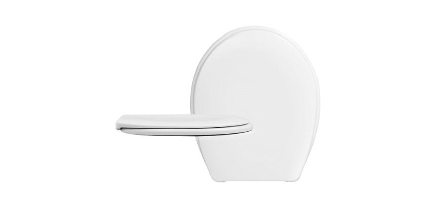 Abattant WC - duroplast - LongBeach - ovale type sandwich - blanc