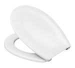 Abattant WC - duroplast - LongBeach - ovale type sandwich - blanc