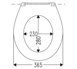 Abattant WC - polypropylène - Rio Beach - blanc