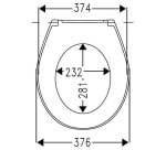 Abattant WC - duroplast - Pebble Beach - frein de chute - déclipsable - bla