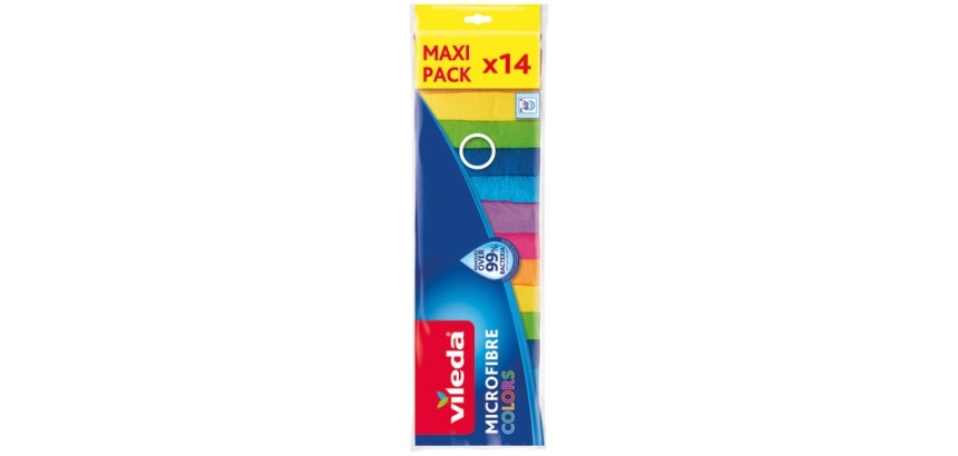 Lavette microfibre - Colors - 30x30 cm - lot de 14 - GSB