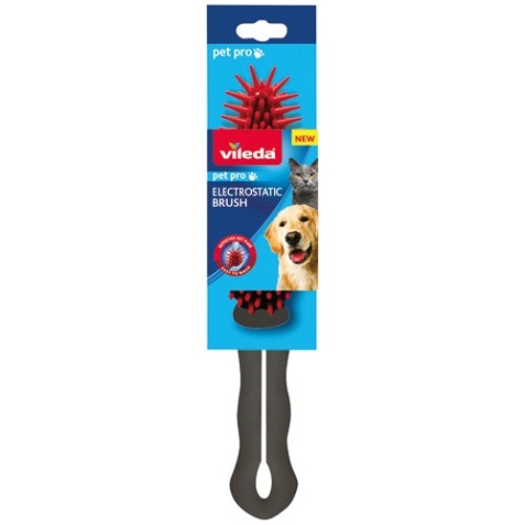 Brosse électrostatique Vileda Pet pro, noir/rouge