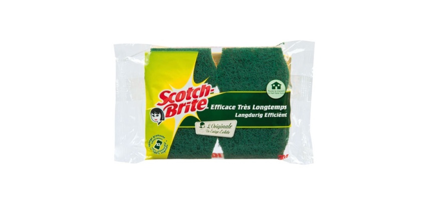 Eponge grattante - classic - vert - lot de 2