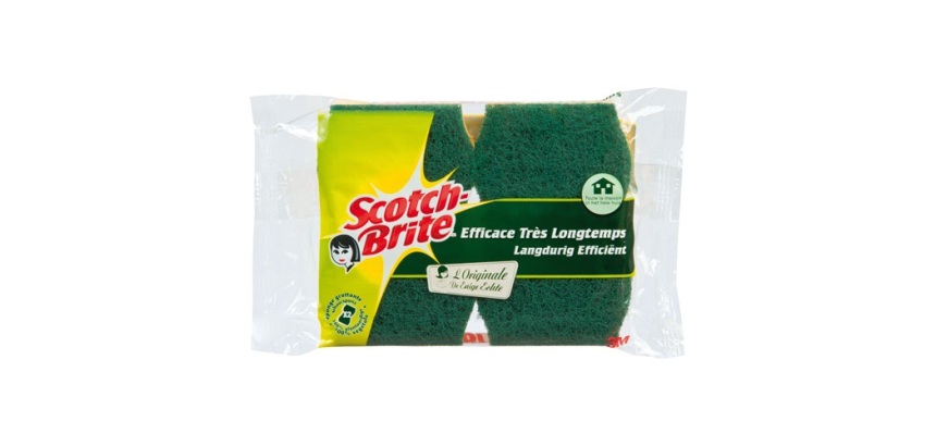 Eponge grattante - classic - vert - lot de 2