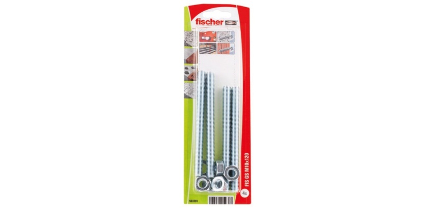 Tige filtée - FIS GS - M10 x 120 K - lot de 4