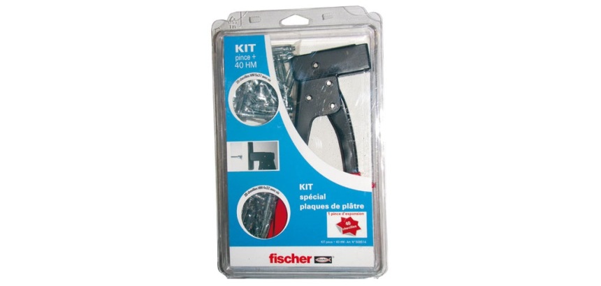 Kit pince cheville - métal - avec 40 chevilles HM avec vis