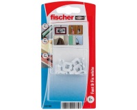 Crochet - Fast & Fix - supporte 5 Kg - blanc - lot de 8