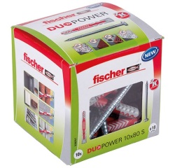 Cheville - DuoPower - 10 x 80 S - avec vis - boîte à fenêtre de 10